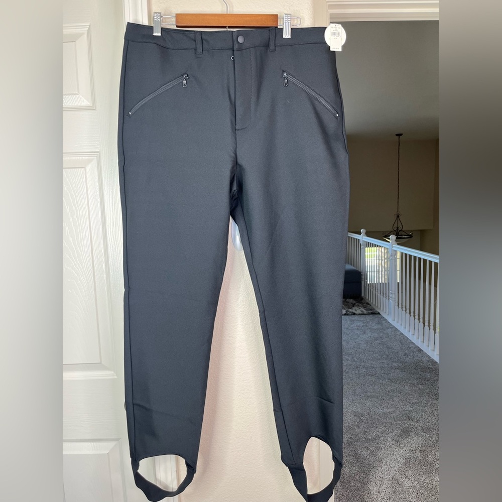 AERIE OFFLINE CHILLSIDE Ski Pants With Stirrups Womens XL BLACK NWT #725